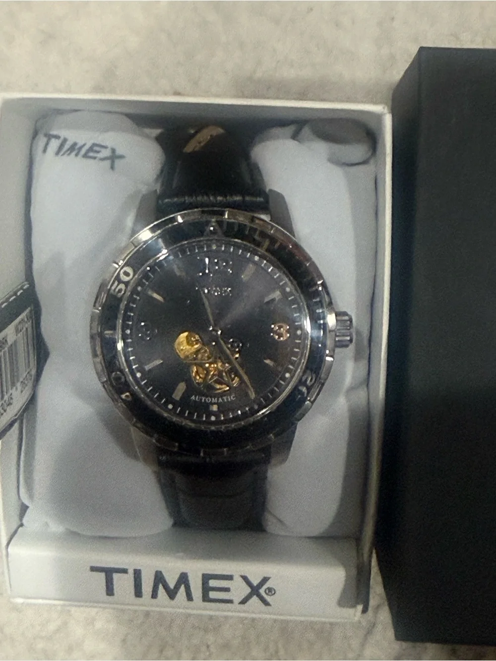 Timex Men's Black Automatic Skeleton Dial Watch